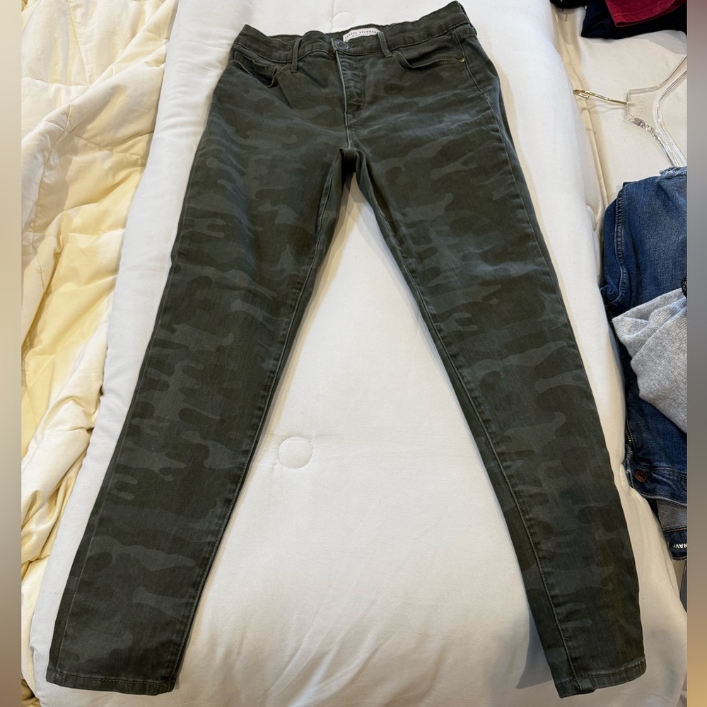 Sanctuary Skinny Green Jeans with Knee Seams